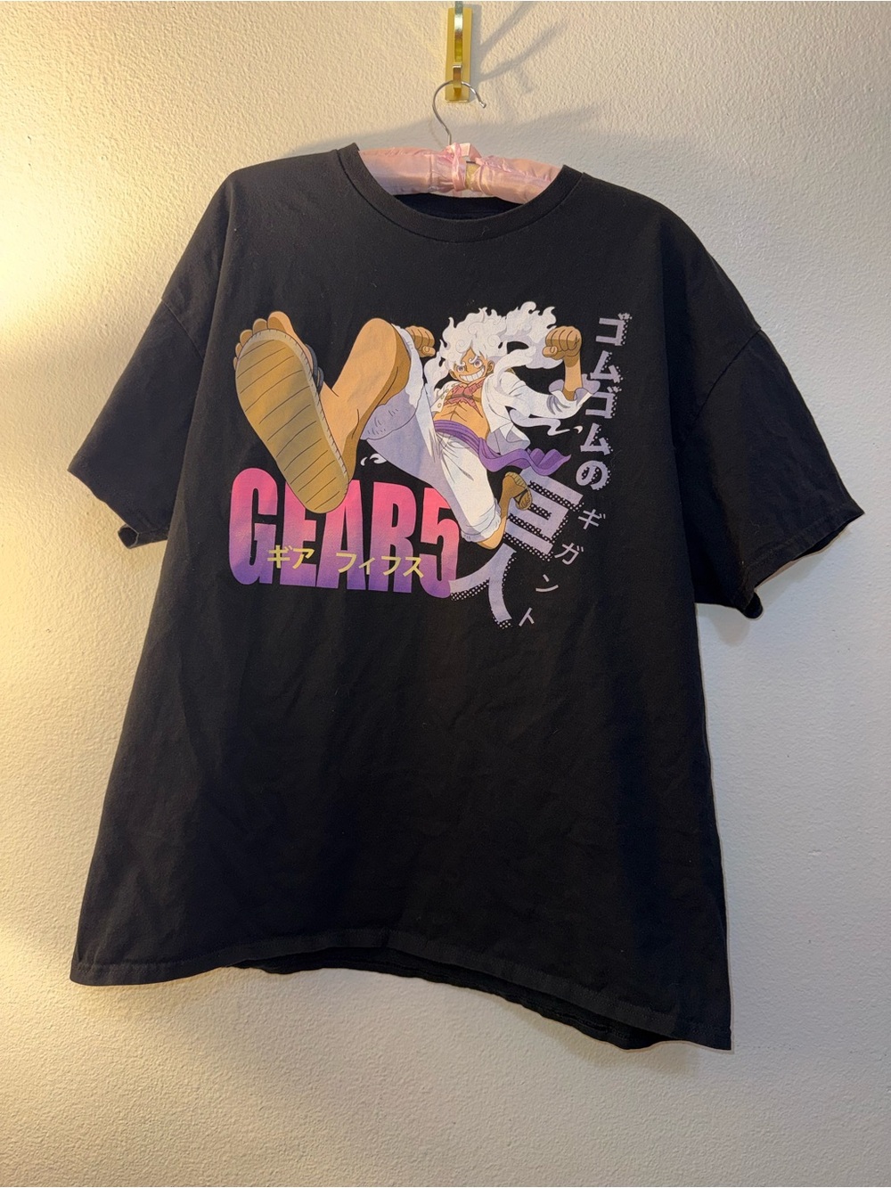 Onepiece Black Luffy Gear 5 Graphic Tee